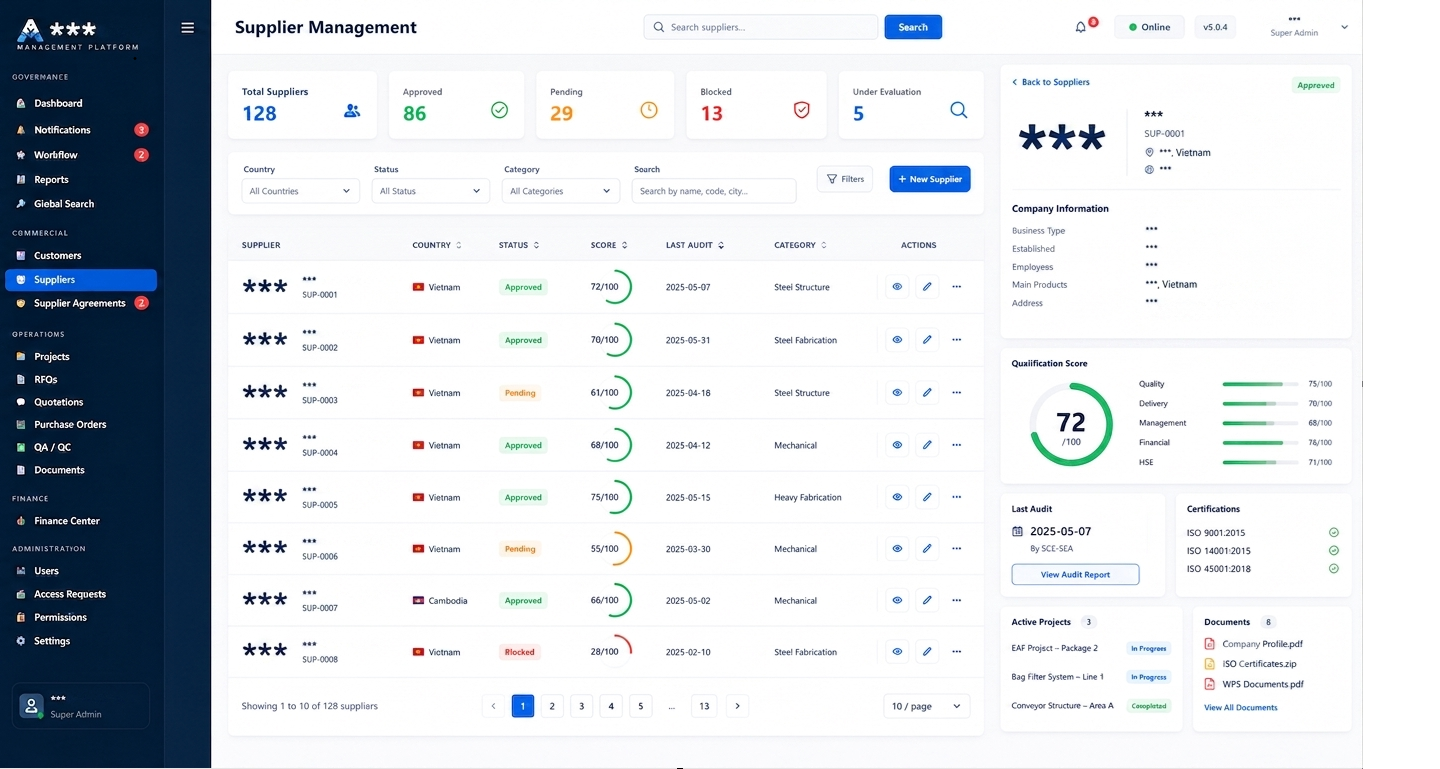 ADexus Supplier Management